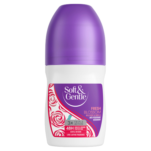 SOFT & GENTLE FRESH BLOSSOM WILD ROSE & VANILLA ANTI-PERSPIRANT DEODORANT 50ML
